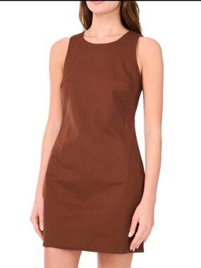 1.State Womens Brown Open Back Sleeveless Mini Dress With Tie Detail XL NWT